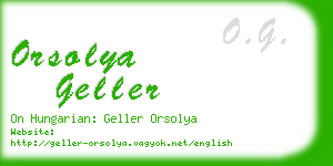 orsolya geller business card